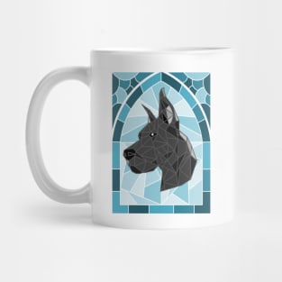 Stained Glass Blue Great Dane Mug